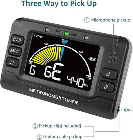 Metronome Tuner, Rechargeable 3 In 1 Digital Metronome Tuner Tone Generator for Guitar, Bass, Violin, Ukulele and Chromatic,Clarinet, Trumpet, Flute, Tuners for All Instruments in Kuwait