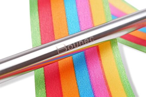 عصا التدوير والسير من Bounec مقاس 60.96 سم - قضيب عمود صغير قياسي من الفولاذ المقاوم للصدأ مع أطراف مطاطية - كامل مع شريط رقص واحد (24 بوصة) in Kuwait