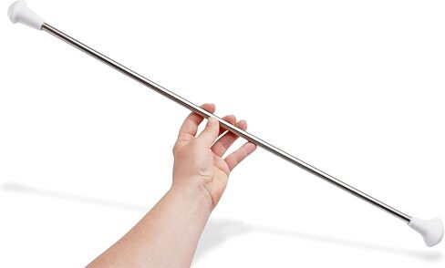 عصا التدوير والسير من Bounec مقاس 60.96 سم - قضيب عمود صغير قياسي من الفولاذ المقاوم للصدأ مع أطراف مطاطية - كامل مع شريط رقص واحد (24 بوصة) in Kuwait