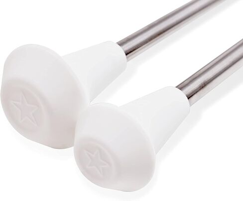 عصا التدوير والسير من Bounec مقاس 60.96 سم - قضيب عمود صغير قياسي من الفولاذ المقاوم للصدأ مع أطراف مطاطية - كامل مع شريط رقص واحد (24 بوصة) in Kuwait