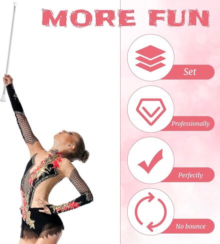 HyDren Twirling Baton Unisex Kids' Gymnastics Dance Baton Metal Baton Marching Band Baton Parade Baton Stick for Talent Shows, Artistic Dancing, Baton Twirling (26 Inch) in Saudi Arabia