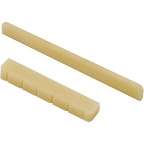 Miwayer 12 String Acoustic Bridge Guitar Unbleached Bone Saddle and Nut Made of Real Natural Bone (12 String Acoustic Bridges 1 pair)