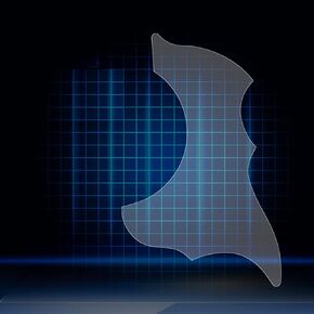 Acoustic Guitar Pickguard, PVC Material Self Adhesive Transparent, Protects 40''/41'' Guitar Surface from Guitar Pick Nail, Clear & Glossy