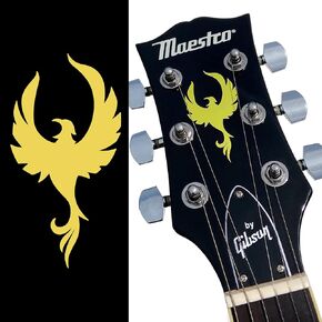 Inlay Sticker for Guitar Headstock - Phoenix Bird - Gold in Saudi Arabia