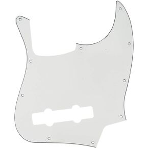 Musiclily Pro 5-String 10-Hole Contemporary J Bass Pickguard for Fender Mexican Jazz Bass, 3Ply Black