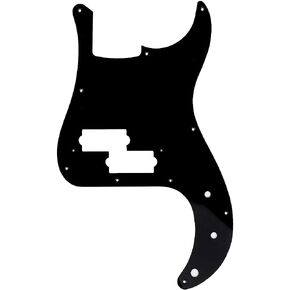 Musiclily Pro 10-Hole P Bass Pickguard for JPN Fender Japan 4-String Precision Bass, 1Ply Black