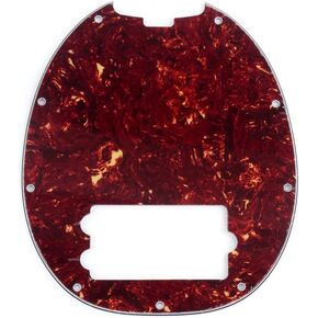 Musiclily 9 Hole Bass Pickguard for MusicMan MM StingRay 4 String Bass Guitar, 3Ply Aged White