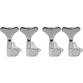Musiclily 4-in-line Sealed Bass Tuning Pegs Keys Machine Head Tuners Set Right Hand for Gotoh Style Bass,Black