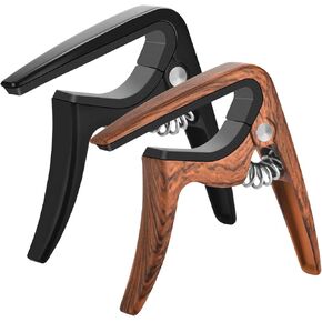 Guitar Capo, Capo for Acoustic Guitar, 2 Pack Guitar Capo for Electric Guitars, Bass, Buzzing-Free, Quick Release, Easy to Use, Black in Saudi Arabia