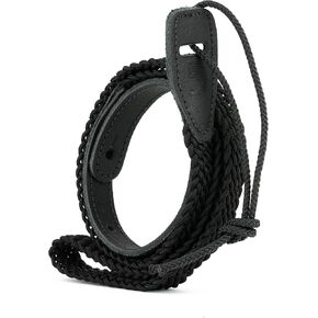 D'Addario Accessories Mandolin Strap - Mandolin Accessories - Braided Mandolin Strap - Black