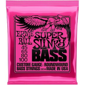 Ernie Ball 5-String Super Slinky Nickel Wound Bass Guitar Strings, 40-125 Gauge (P02824)