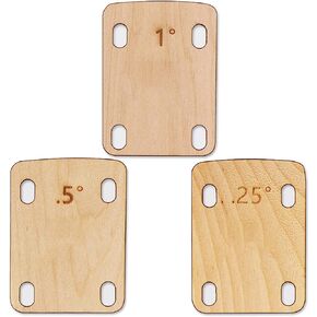 3pcs Guitar Neck Shims, Solid Maple Wood Guitar Neck Shim Protection 0.25, 0.5 and 1 Degree Guitar Neck Plate Tool for Guitar Bass Repairment in Saudi Arabia