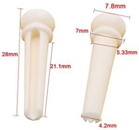 Slotted Bone Bridge Pins for Acoustic Guitar Bridge Pegs Endpins Guitar Replacement Parts in Kuwait