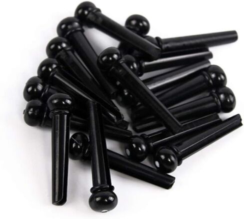 Plastic Acoustic Guitar Bridge Pins Pegs-6pcs with 1pc Bridge Pin Puller Remover Guitar Parts Replacement Tool-Black in Saudi Arabia