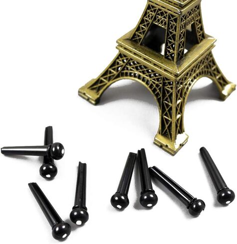 Plastic Acoustic Guitar Bridge Pins Pegs-6pcs with 1pc Bridge Pin Puller Remover Guitar Parts Replacement Tool-Black in Saudi Arabia