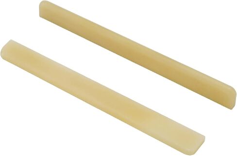 Miwayer 12 String Acoustic Guitar Unbleached Bone Saddle, Guitar Bridge Saddles, Cut from Whole Bones, 76x3x13mm (12 String Acoustic Saddle 76mm 2 Pack) in Saudi Arabia