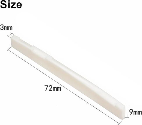 Miwayer 6-12 String YMH MT Acoustic Guitar Unbleached Bone Saddle, Guitar Bridge Saddles, Cut from Whole Bones, 0x0x0mm (12 String 76mm Acoustic Saddle 2 Pack) in Saudi Arabia