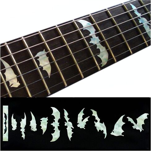 Jockomo BAT Bat Abalone RED Guitar Inlay Sticker in Saudi Arabia