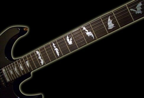 Jockomo BAT Bat Abalone RED Guitar Inlay Sticker in Saudi Arabia