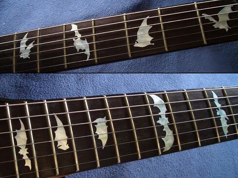 Jockomo BAT Bat Abalone RED Guitar Inlay Sticker in Saudi Arabia