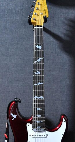 Jockomo BAT Bat Abalone RED Guitar Inlay Sticker in Saudi Arabia