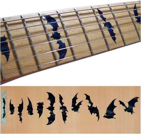 Jockomo BAT Bat Abalone RED Guitar Inlay Sticker in Saudi Arabia