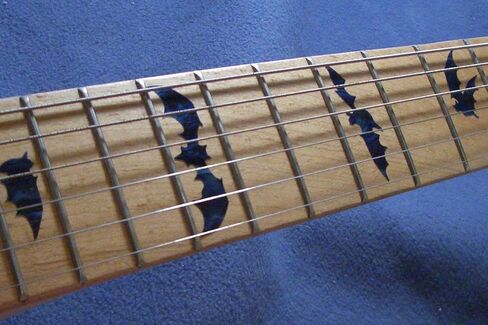 Jockomo BAT Bat Abalone RED Guitar Inlay Sticker in Saudi Arabia