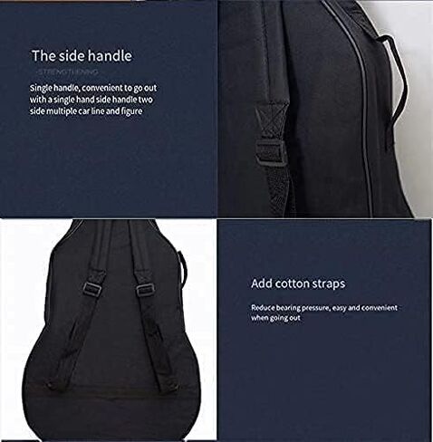 H&Z Simple 36 Inch Guitar Case Gig Bag Double Straps Oxford Fabric Thickening Soft Cover Waterproof Acoustic Classical Guitar Backpack (36 inch) in Kuwait