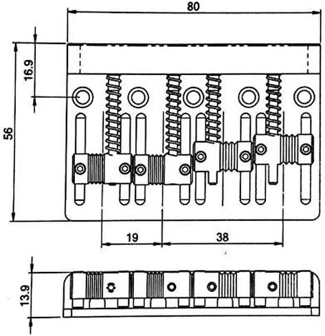 جسر جهير عالي الكتلة من Guyker ذو 4 أوتار مع سروج نحاسية عتيقة مصنوعة باستخدام الحاسب الآلي، قطعة بديلة لباس الجاز أو الأدوات الكهربائية الدقيقة (HMB403، كروم) in Kuwait