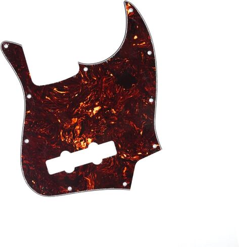 Musiclily 10 فتحات Jazz Bass Pickguard J Bass لوحة خدش لـ 4 سلسلة الولايات المتحدة الأمريكية / المكسيكي الحاجز الأمريكي القياسي لموسيقى الجاز Bass الطراز الحديث، غلاف سلحفاة 4 طبقات in Kuwait