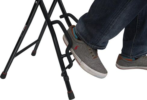 Gator Frameworks Deluxe Guitar Performance Seat with 3-Point Height-Adjustment System and Rear Guitar Hanger (GFW-GTR-SEATDLX) & Hercules FS100B Foot Rest,Black in Kuwait