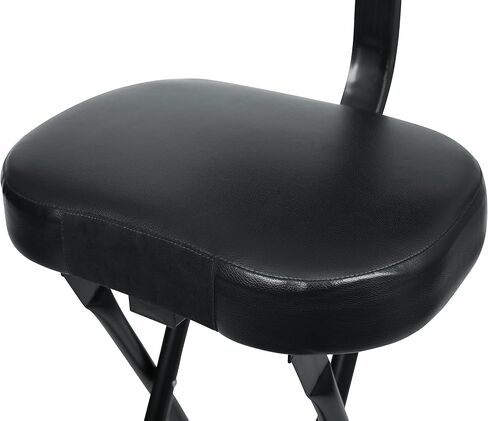 Gator Frameworks Deluxe Guitar Performance Seat with 3-Point Height-Adjustment System and Rear Guitar Hanger (GFW-GTR-SEATDLX) & Hercules FS100B Foot Rest,Black in Kuwait