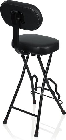 Gator Frameworks Deluxe Guitar Performance Seat with 3-Point Height-Adjustment System and Rear Guitar Hanger (GFW-GTR-SEATDLX) & Hercules FS100B Foot Rest,Black in Kuwait