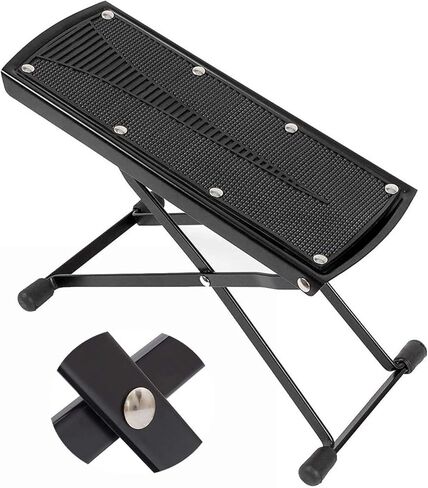 Luckyya مثخن جيتار مسند قدم ستة مستويات من الارتفاع المعدل قابل للطي للخدمة الشاقة دواسة in Kuwait