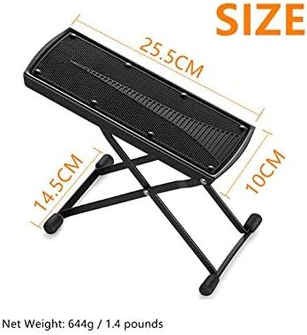 Luckyya مثخن جيتار مسند قدم ستة مستويات من الارتفاع المعدل قابل للطي للخدمة الشاقة دواسة in Kuwait