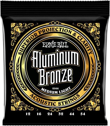 Ernie Ball Medium Aluminum Bronze Acoustic Guitar Strings, 13-56 Gauge (P02564) in Saudi Arabia