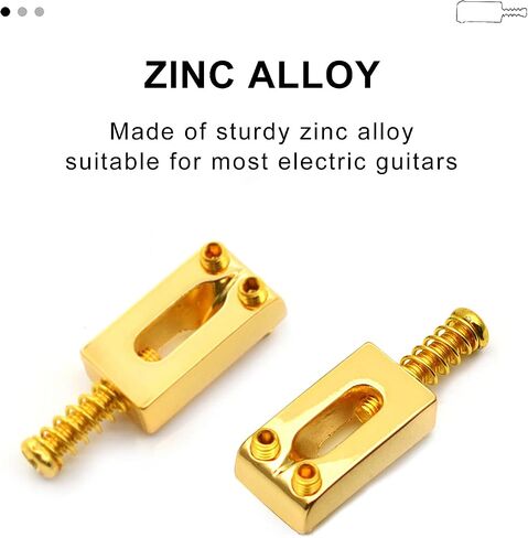 سرج جسر الجيتار من SAPHUE مع براغي زنبركية ومفتاح ربط تريمولو للحاجز Strat Stratocaster Tele Telecaster ملحقات قطع غيار الجيتار الكهربائي 6 قطع سروج الجسر (كروم) in Kuwait