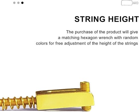 سرج جسر الجيتار من SAPHUE مع براغي زنبركية ومفتاح ربط تريمولو للحاجز Strat Stratocaster Tele Telecaster ملحقات قطع غيار الجيتار الكهربائي 6 قطع سروج الجسر (كروم) in Kuwait