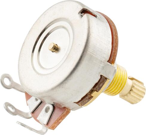 Musiclily Pro Brass Shaft Full Metric Size A250K Guitar Pots Audio Taper Potentiometers for Electric Guitar/Bass (Set of 4) in Kuwait