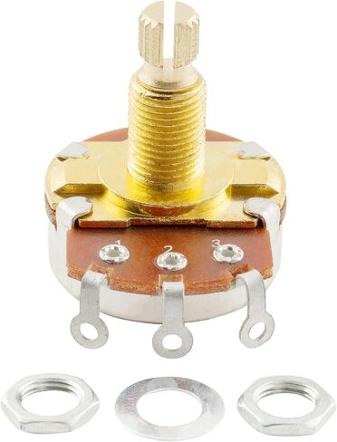 Musiclily Pro Brass Shaft Full Metric Size A250K Guitar Pots Audio Taper Potentiometers for Electric Guitar/Bass (Set of 4) in Kuwait