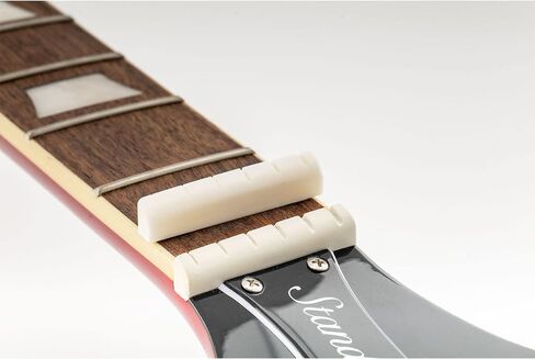 Musiclily 42 مم صامولة جيتار كهربائي مشقوقة بقاعدة مسطحة لـ 6 سلسلة درابزين Strat Tele، 42 × 3.5 × 4.5 مم (قطعتان) in Kuwait