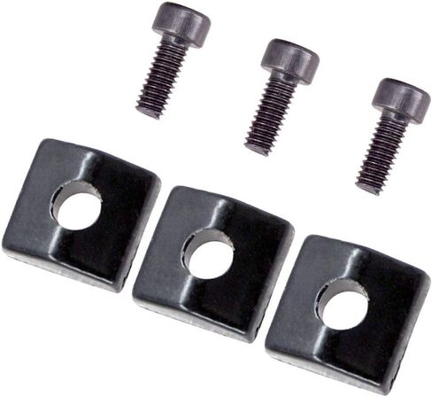 3 Pieces Locking Nut Block and Screws Guitar Cap Suitable for Tremolo Bridge Replacement Part (Black) in Kuwait