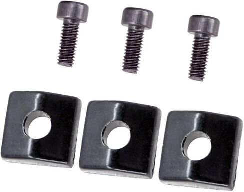 3 Pieces Locking Nut Block and Screws Guitar Cap Suitable for Tremolo Bridge Replacement Part (Black) in Kuwait