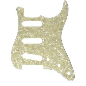 Fender Modern Pickguard, Stratocaster, 11-Hole - Aged White Moto