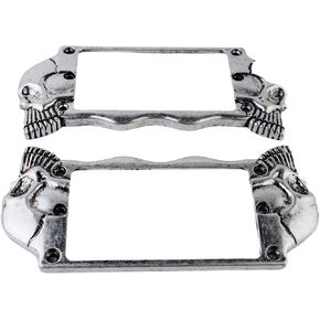 Guyker Flat Metal Humbucker Pickup Mounting Ring Set - Bridge Neck Pickups Cover Frame Replacement Part for Electric Guitar or Precision Bass(2PCS, Antique Bronze) in Saudi Arabia