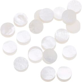 Musiclily Pro 3mm Natural Mother of Pearl Guitar Fretboard Inlay Dots, White Pearl (Set of 20)