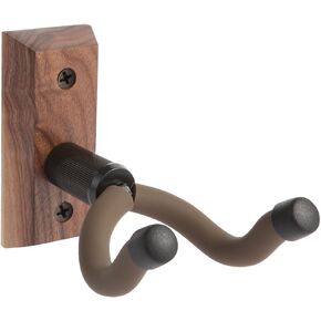Guitar Wall Mount, Guitar Hangers hooks Bracket Holder Stand for Acoustic and Electric Guitars Bass Banjo Mandolin, Black Walnut Wood base by VEINTICO.