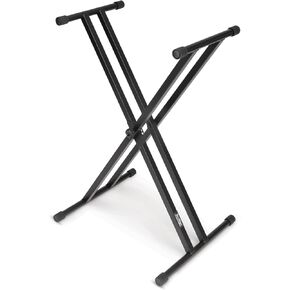 OnStage KS7190 Classic Single-X Keyboard Stand + Casio ARBENCH X-Style Adjustable Padded Folding Keyboard Bench