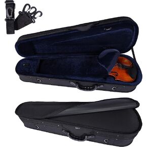 ADM 4/4 Full Size Violin Hard Case Basic Professional Triangular Shape Backpack, Super Light Suspension, Black in Kuwait
