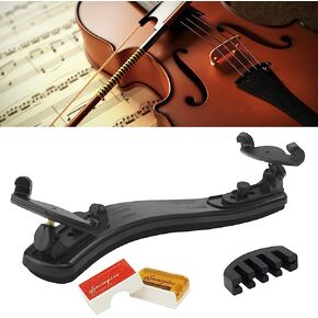 مسند كتف Leadrise Violin لمقاس 4/4-3/4، مع قدم قابلة للطي وارتفاع قابلة للتعديل وسادة إسفنجية مريحة بما في ذلك كتم تمرين وكمان روزين - أسود in Kuwait
